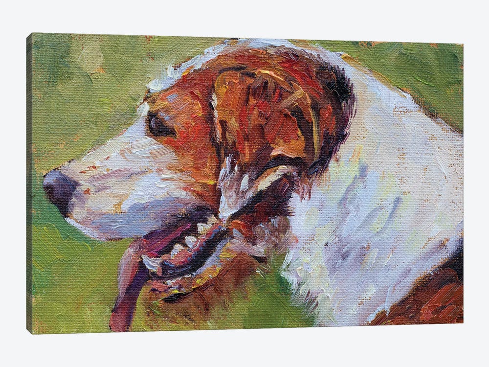 Eager Beaver Foxhound by Roberta Murray 1-piece Art Print