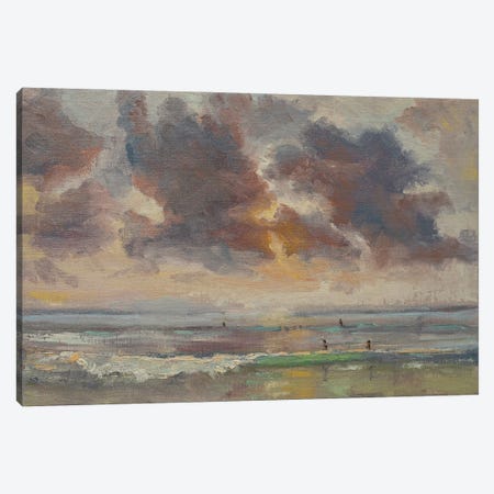 Pacific Beach Sunset Canvas Print #RMU158} by Roberta Murray Canvas Print