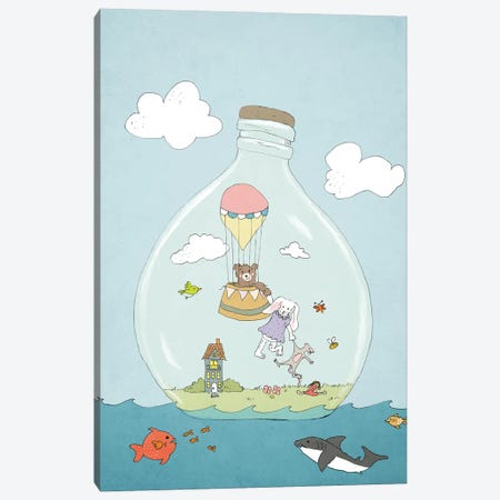 Message In A Bottle Canvas Print #RMU163} by Roberta Murray Canvas Artwork