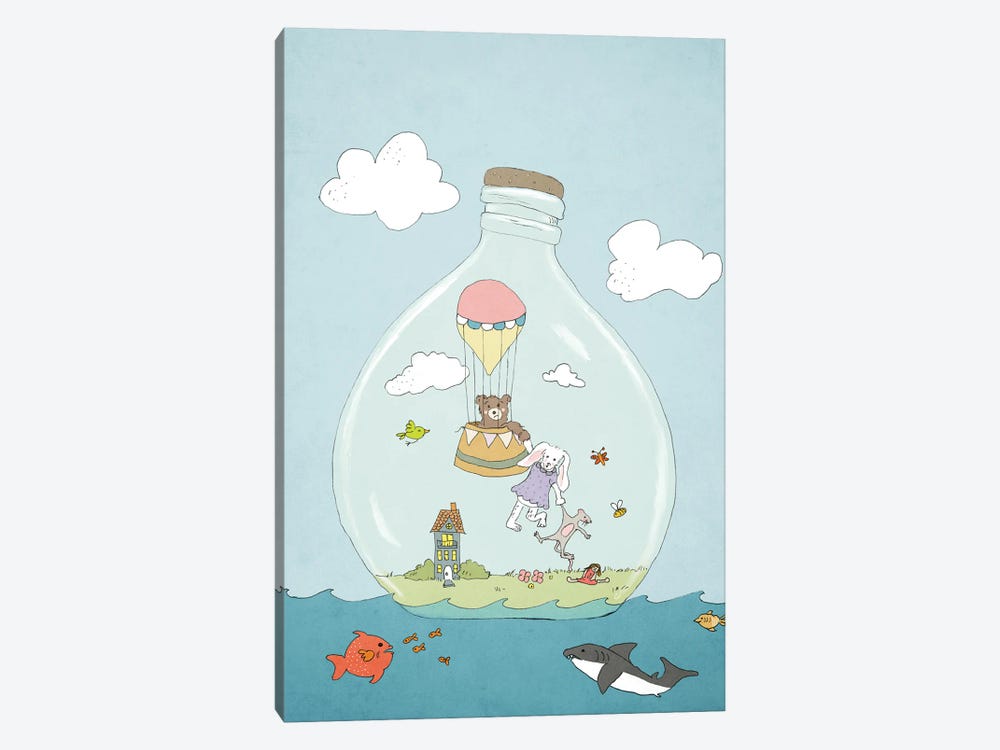 Message In A Bottle by Roberta Murray 1-piece Canvas Art