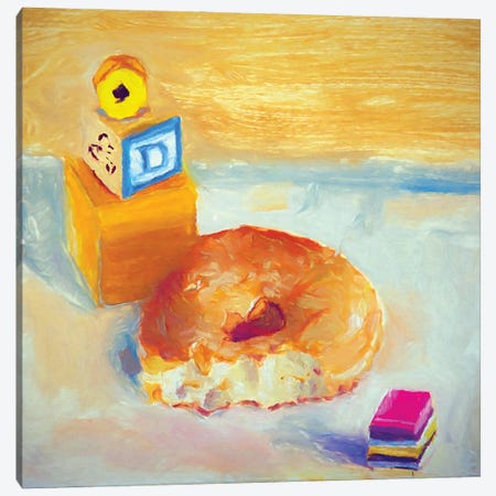 D Is For Donut Canvas Print #RMU166} by Roberta Murray Canvas Art Print