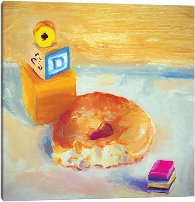 D Is For Donut Canvas Art Print - Donut Art