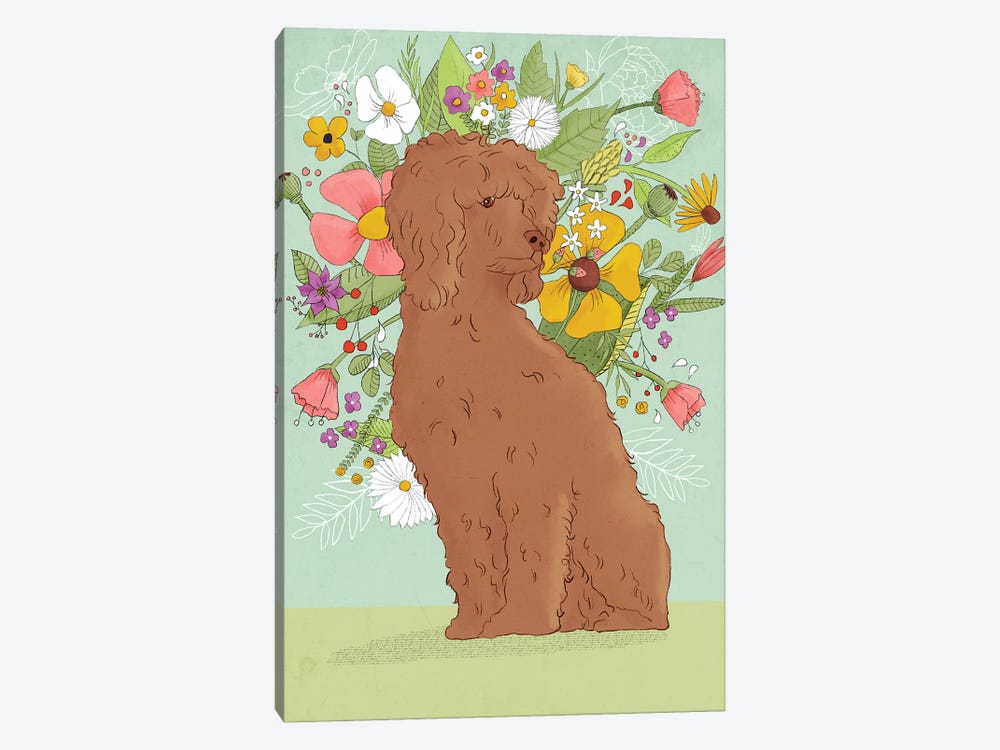 Florence The Poodle by Roberta Murray 1-piece Canvas Art