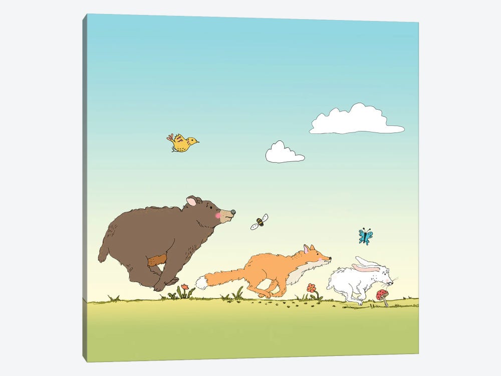 Proper Game Of Chase by Roberta Murray 1-piece Canvas Print