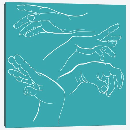 Sign Language Canvas Print #RMU180} by Roberta Murray Canvas Artwork
