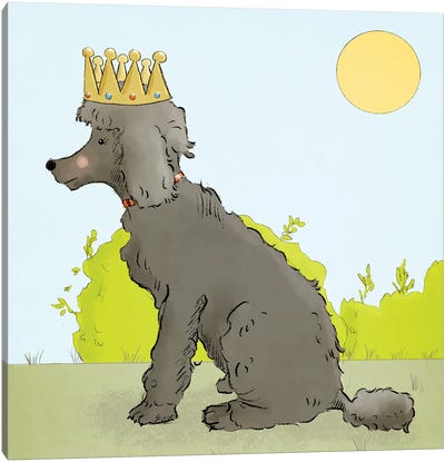 Queen Be a Poodle Canvas Art Print - Poodle Art