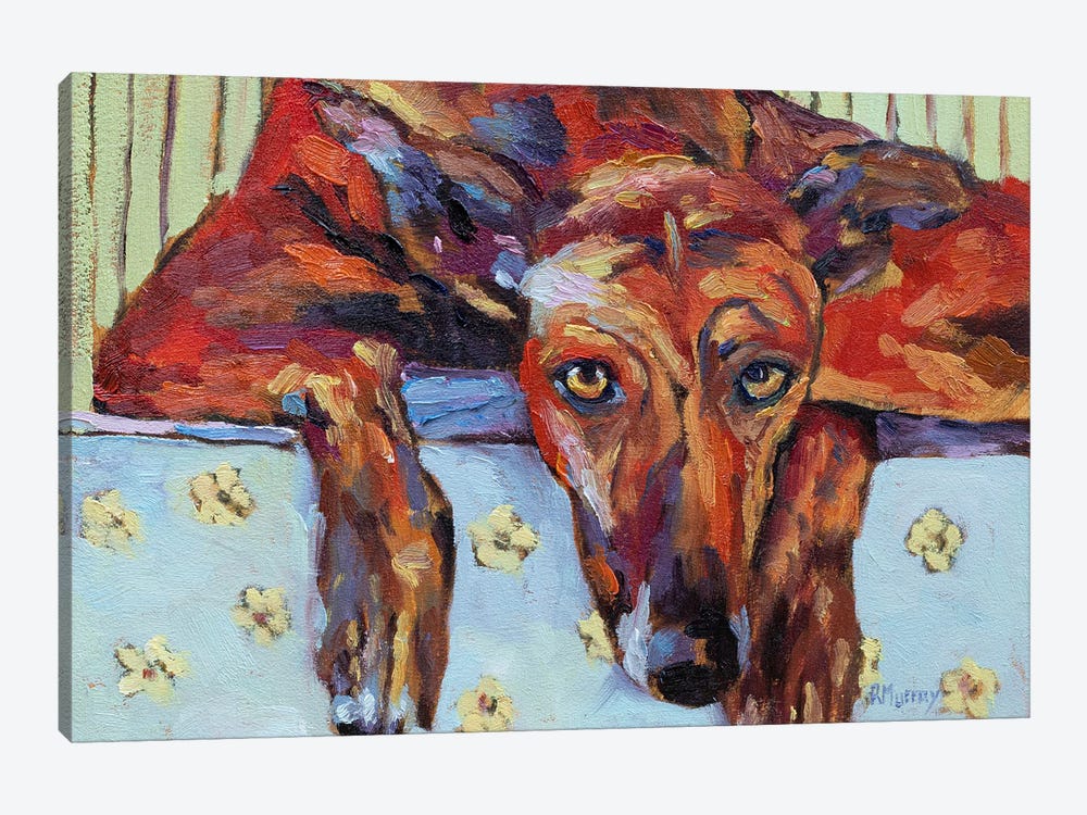 Lauren The Greyhound by Roberta Murray 1-piece Canvas Wall Art