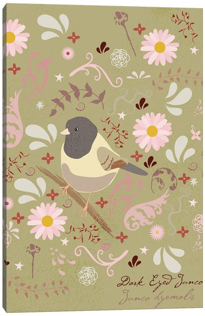 Bird In The Garden Canvas Art Print - Roberta Murray