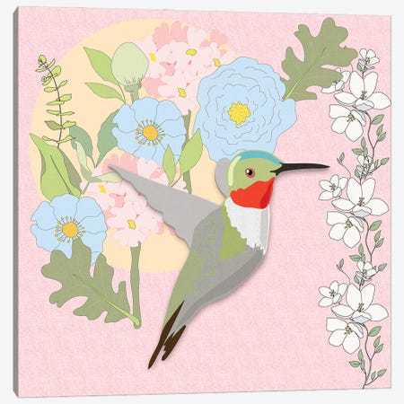 Hummingbirds Garden Canvas Print #RMU203} by Roberta Murray Canvas Print