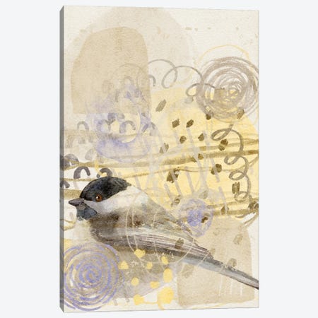 Chickadee Song Canvas Print #RMU216} by Roberta Murray Art Print