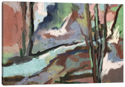 The River Abstract Canvas Art Print - Roberta Murray