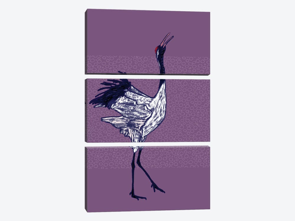 Red Crowned Crane by Roberta Murray 3-piece Art Print