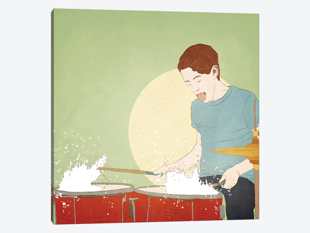 Wet Drummer by Roberta Murray 1-piece Canvas Art