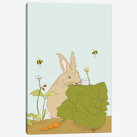 Hare In My Salad Canvas Print #RMU260} by Roberta Murray Canvas Print