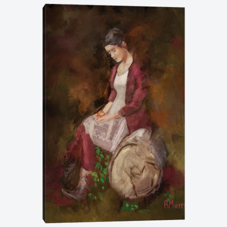 The Apple Holder Canvas Print #RMU265} by Roberta Murray Canvas Art