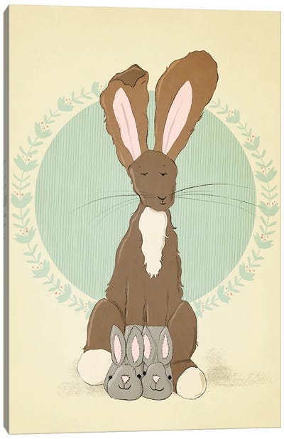 Bunny Slippers Canvas Art Print - Roberta Murray
