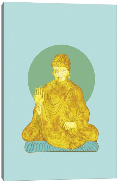 Gilded Buddha Canvas Art Print - Buddha
