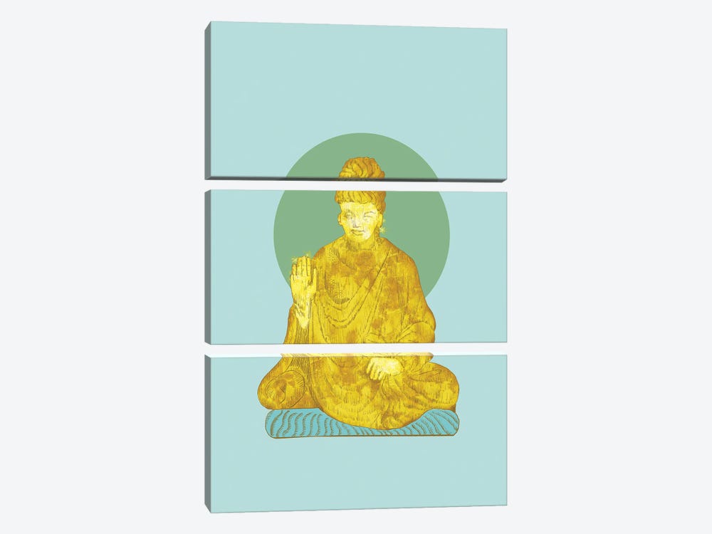 Gilded Buddha by Roberta Murray 3-piece Canvas Art Print