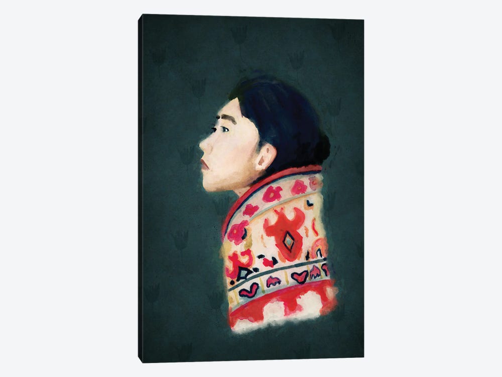 Oriental Carpet Lady by Roberta Murray 1-piece Canvas Print