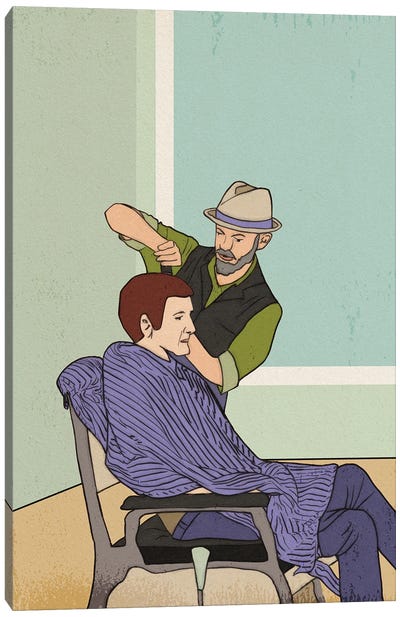 The Barbershop Canvas Art Print - Roberta Murray