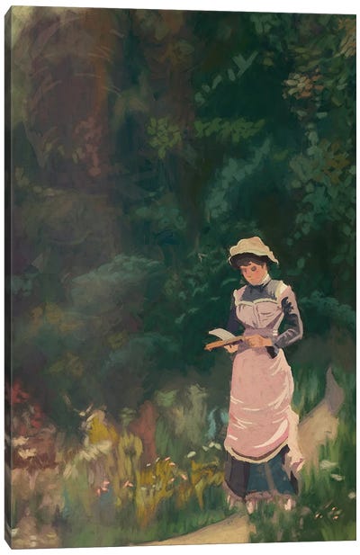 Garden Reader Canvas Art Print - Roberta Murray