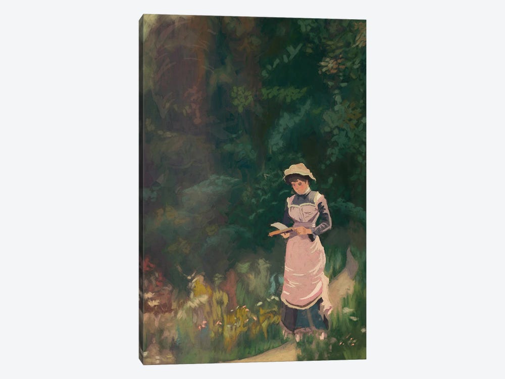 Garden Reader by Roberta Murray 1-piece Canvas Print
