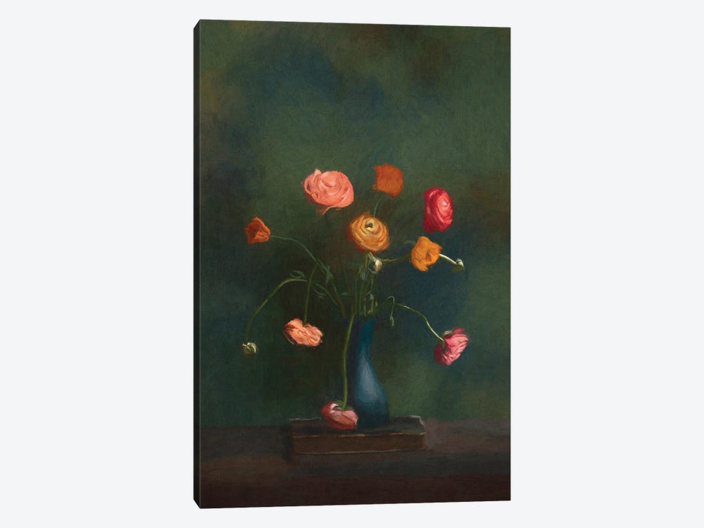 Ranunculus Still Life by Roberta Murray 1-piece Canvas Print