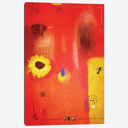 Sunflower Abstract Canvas Print #RMU326} by Roberta Murray Canvas Print