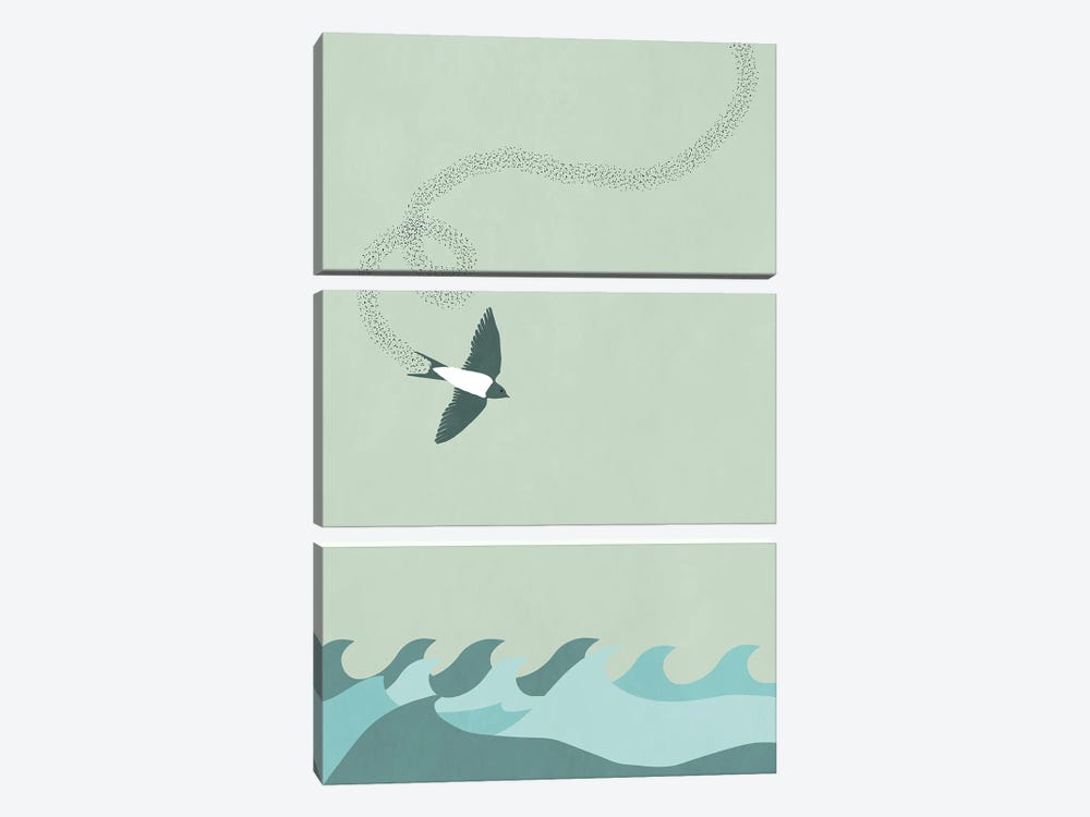 Swallow The Sea by Roberta Murray 3-piece Canvas Wall Art