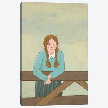 Sad Jenny Canvas Print #RMU339} by Roberta Murray Art Print