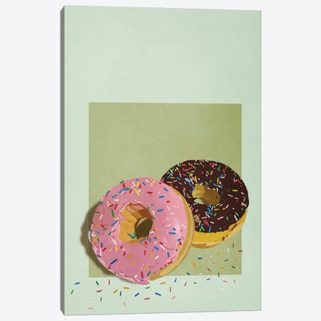 Doughnuts With Sprinkles Canvas Print #RMU360} by Roberta Murray Canvas Wall Art