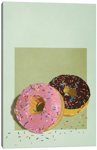 Doughnuts With Sprinkles Canvas Art Print - Donut Art
