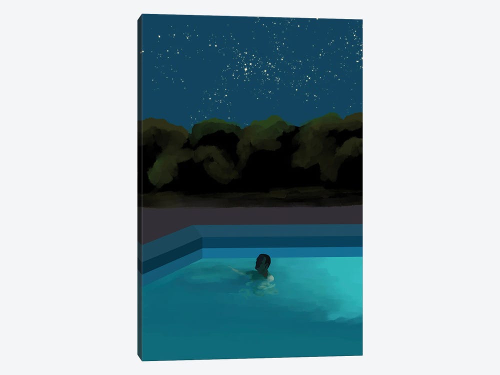 Night Swim by Roberta Murray 1-piece Canvas Print