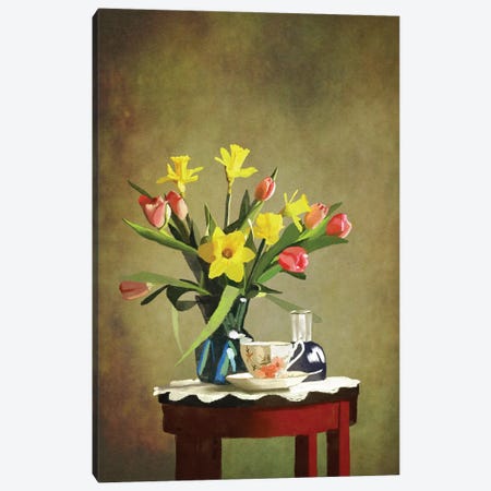 Morning Tea Canvas Print #RMU397} by Roberta Murray Canvas Art