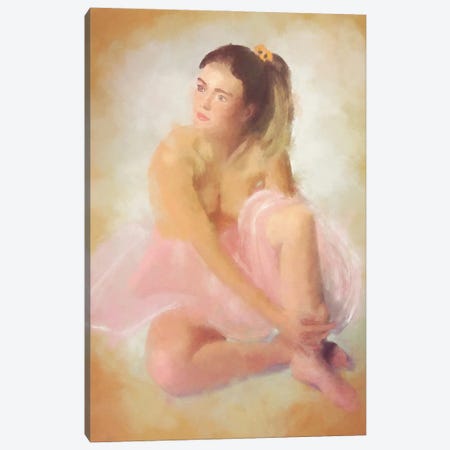 The Ballerina Canvas Print #RMU398} by Roberta Murray Canvas Art Print