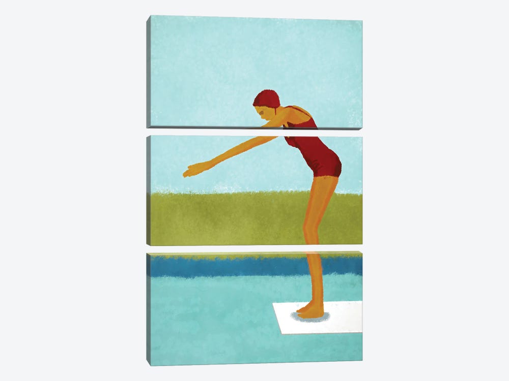 The Diver by Roberta Murray 3-piece Canvas Wall Art