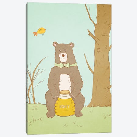 Bear Bait Canvas Print #RMU3} by Roberta Murray Canvas Art