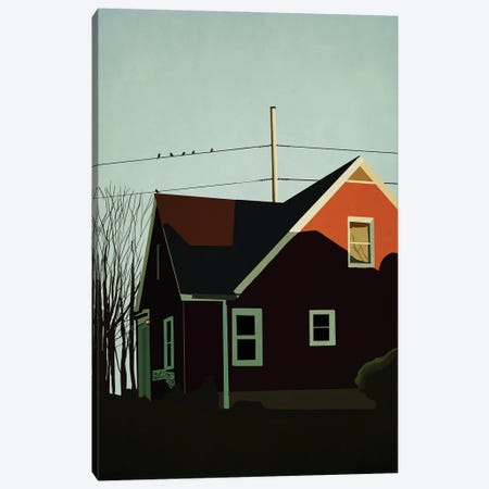 The Corner House Canvas Print #RMU408} by Roberta Murray Art Print
