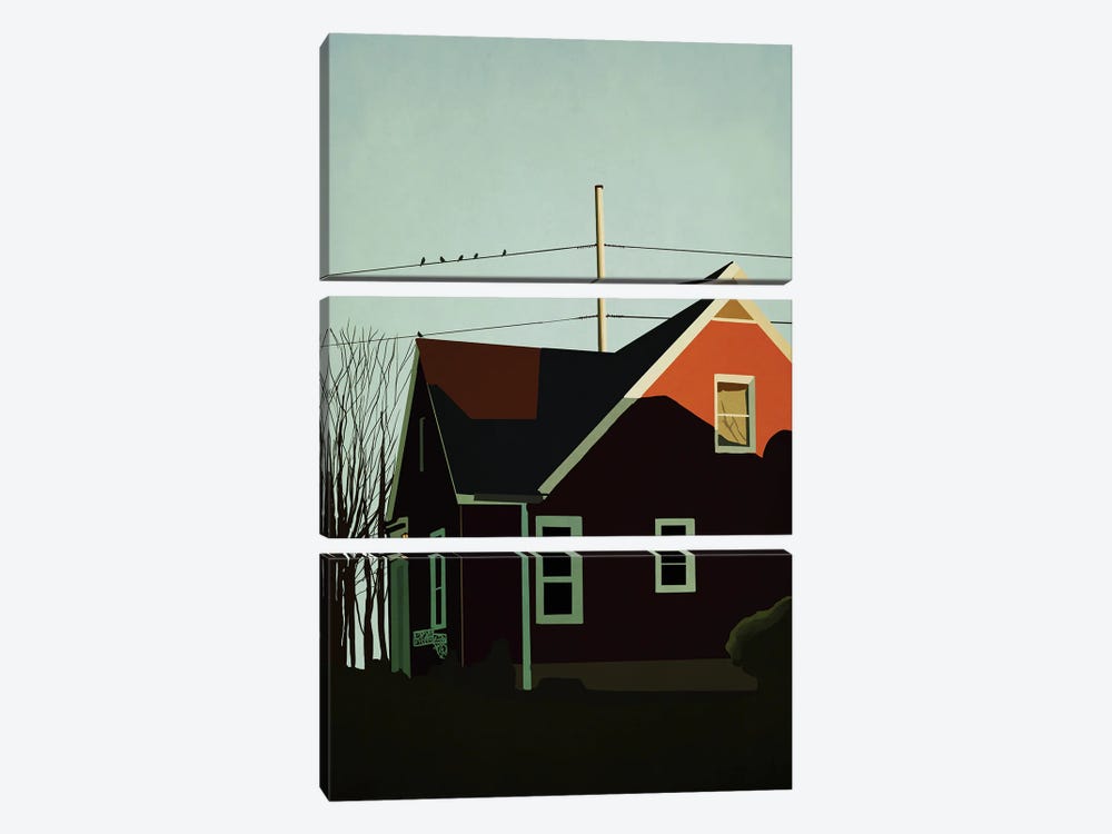 The Corner House by Roberta Murray 3-piece Art Print