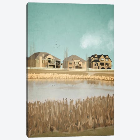 Estate Homes Canvas Print #RMU436} by Roberta Murray Art Print