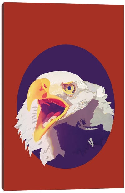 Eagle Scream Canvas Art Print - Eagle Art