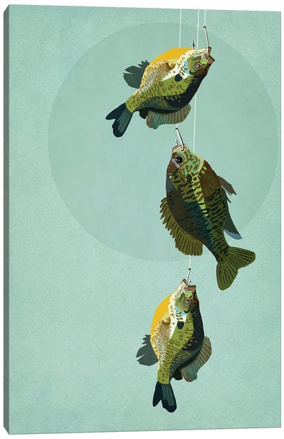 A Few Less Fish Canvas Art Print - Outdoorsman