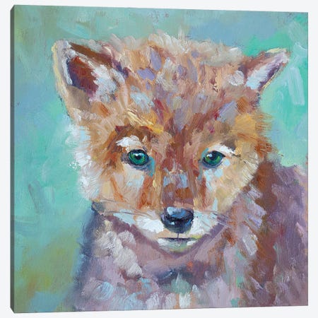 Cutest Coyote Canvas Print #RMU44} by Roberta Murray Canvas Wall Art