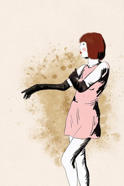 Roberta Murray - Canvas Prints: Grace In The Pink Dress by Roberta Murray