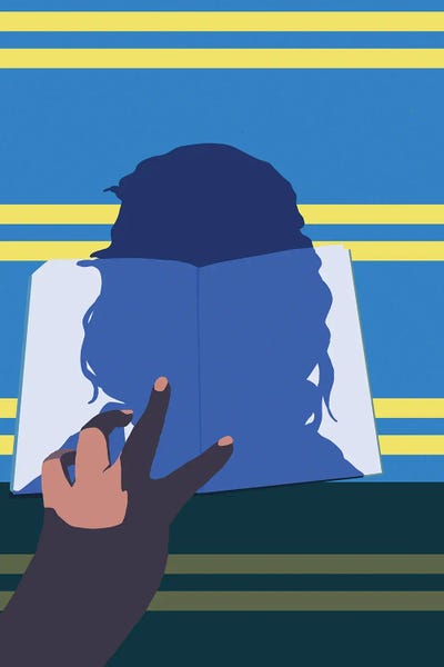 Roberta Murray - Canvas Prints: Summer Book Club by Roberta Murray