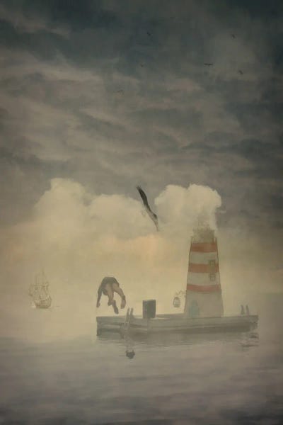 Roberta Murray - Canvas Prints: Fish Diver by Roberta Murray