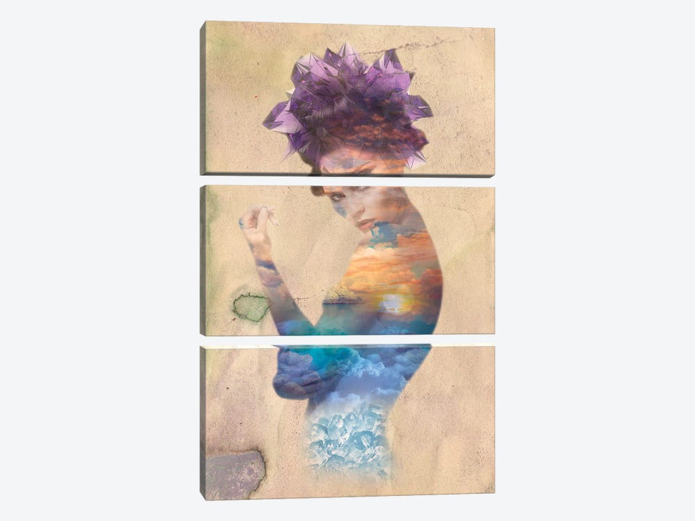 Amethyst Strata by 5by5collective 3-piece Canvas Artwork