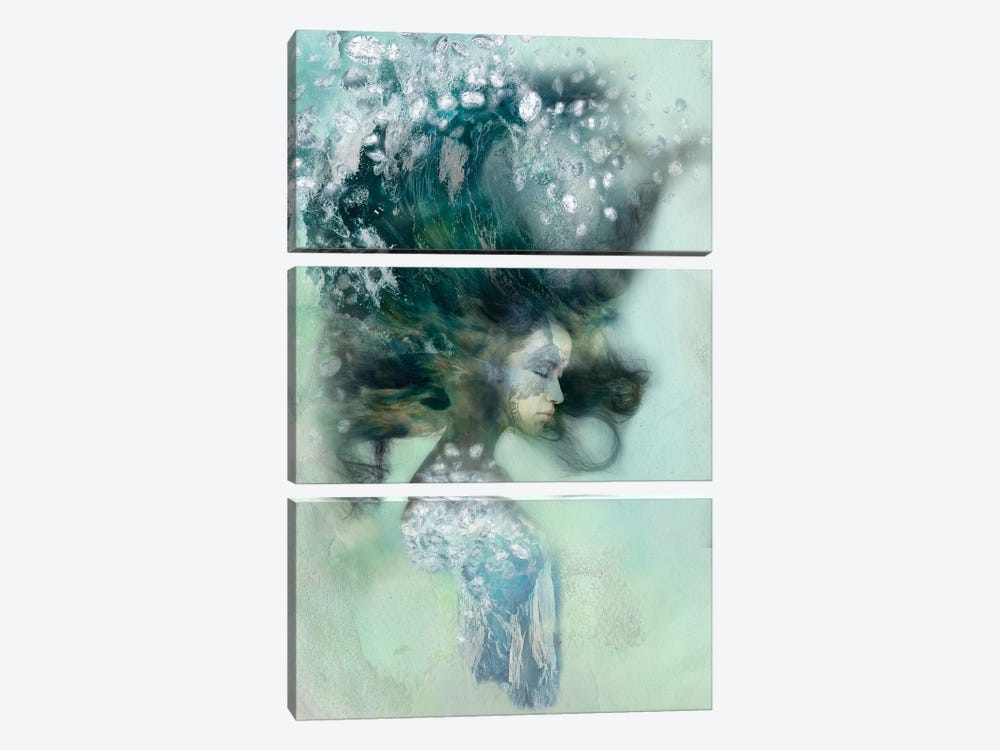 Emerald Surf by 5by5collective 3-piece Art Print