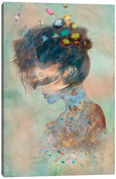 Opalescent Canvas Art Print - Multimedia Portraits