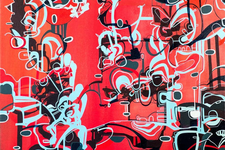 Roam-Red  by Rebecca Moy wall art
